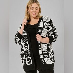 TORRID - Luxe Cozy Boyfriend Jacquard Cardigan - Size 0 | 0X | 12